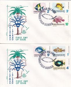 Christmas Island # 22 / 30, Fish Series 1968 Issues, First Day Covers