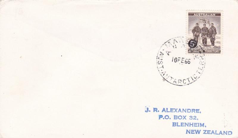 Australian Antarctic Territory 1966 Mawson A.N.A.R.E. Cover 