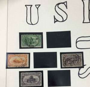 MOMEN: US STAMPS #285,287,289,290 USED CLASSICS COLLECTION LOT #52091-1