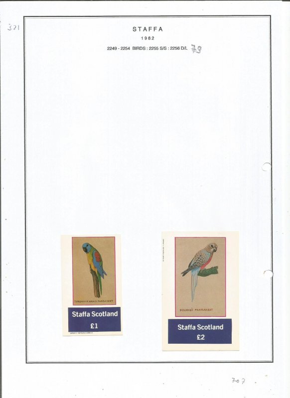 STAFFA - 1982 - Birds - Sheets - Mint Light Hinged - Private Issue