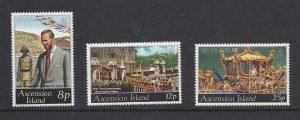 Ascension 218-220 MNH 1977