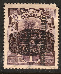 MEXICO 582 5cts ON 1ct CONST...+ BARRIL SURCHARGE USED. F-VF. (254)