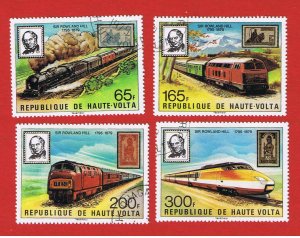 Burkina Faso #501-504 VF used  Trains  Free S/H