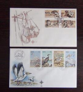 South West Africa 1977 1981 FDC x 10 Bushmen Birds Animals Salt Churches Canyon 