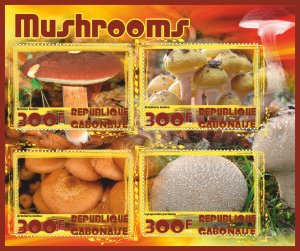 Stamps.  Mushrooms  2018 1+1 sheets perforated