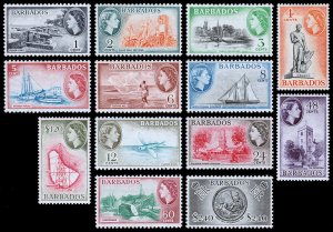 Barbados Scott 235-247 (1953-57) Mint NH VF Complete Set, CV $72.25 W