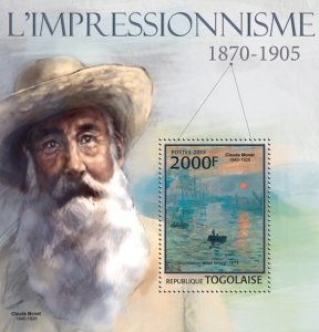 TOGO - 2013 - Impressionism - Perf Souv Sheet - Mint Never Hinged