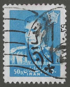 Persia, stamp, Scott#1110,  used, hinged,  50d, Shah