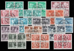 DDR 1980,Sc#2071 and more used,Structure in the GDR, small format in block of 4