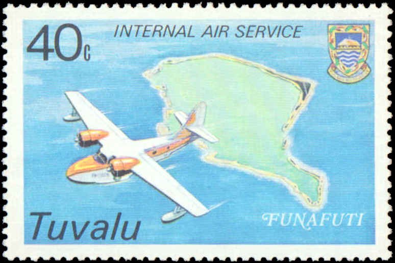 Tuvalu #118-121, Complete Set(4), 1979, Airplanes, Never Hinged