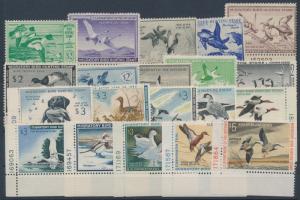 #RW16 // #RW39 (20) DIFF. F-VF OG LH SINGLE PLATE # LOT DUCK STAMPS HV7202