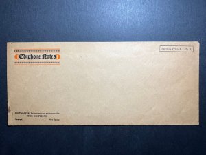 Unknown Year Ediphone Notes Orange New Jersey NJ Postal Stationery