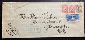 1932 Bogota Colombia Registered Cover To Gloversville NY USA