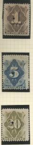 U.S. Revenue Western Telegraph Stamps - Used Set of 3