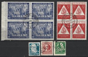 COLLECTION LOT 8187 GERMANY UNDER USSR OCCUPATION 11 STAMPS 1945+ CV+$12.50