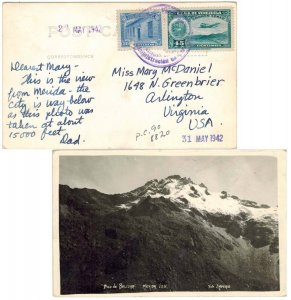 Venezuela 20c Bolivar's Birthplace, Caracas and 45c View of La Guaira 1942 Co...