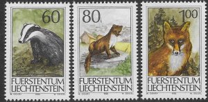 Liechtenstein 1006-08   1993  set  3   VF NH