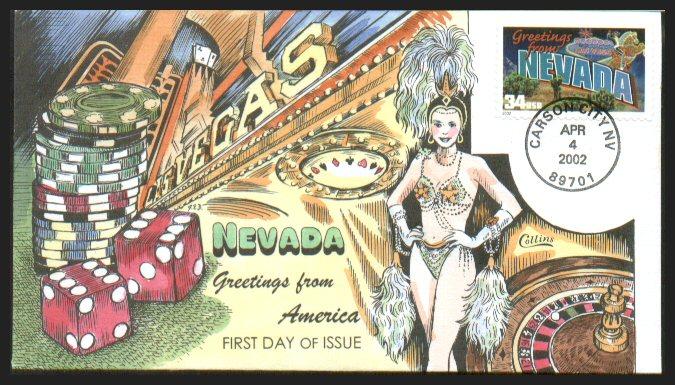 #3588 Greetings From Nevada Collins FDC