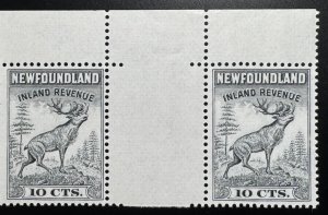Newfoundland,  NFR 46, MNH, Inland Revenue Stamps, Gutter Pair, VF