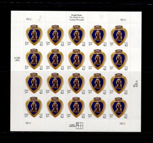 USA # 4263 MNH PURPLE HEART LOT OF 20 STAMPS 42 CENTS