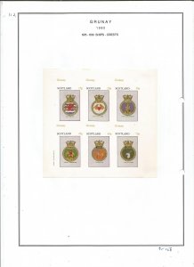 GRUNAY- 1982 - Ships Crests - Sheets - Mint Light Hinged - Private Issue