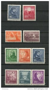 Hungary 1938 Mi 583-4  571-2  569-5 (2 strips)   MH Complete sets Cv 56 euro