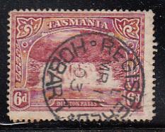 Tasmania 1899-1900 used Sc 93 6p Dilston Falls Red patch lower right corner, ...