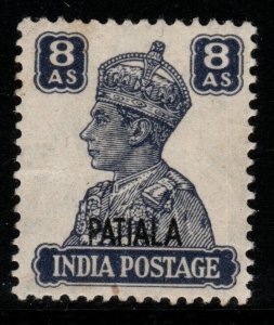 INDIA-PATIALA SG114 1944 8a SLATE-VIOLET MTD MINT