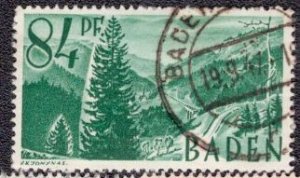 Germany -French Occupation Baden 1947 -  5n12 Used