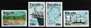 TUVALU 54-57 MNH ROYAL SOCIETY OF LONDON EXPEDITIONS SET