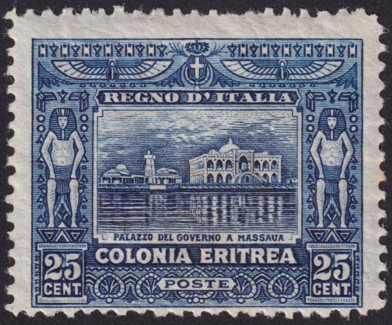 Eritrea 1910 #48 vf mh vf; 25c Dark Blue