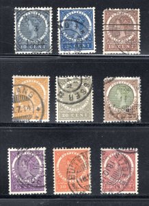 Netherlands Indies #48-51, 53-57   VF Used, CV $5.25 ....  4220038