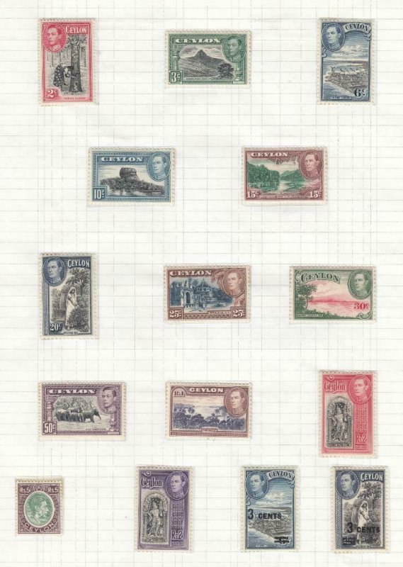 CEYLON # 278-288 VF-MVVLH KGV1 ISSUES + EXTRAS CAT VALUE $80