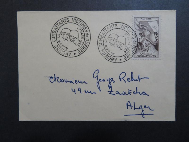 Algeria 1954 WWII Combat Victims Issue FDC  - Z8492