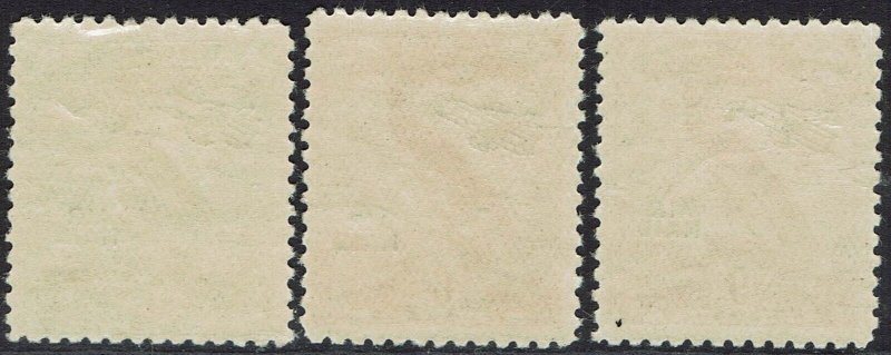 NEW GUINEA 1931 DATED BIRD AIRMAIL 5D 6D AND 9D