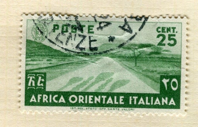 ITALY COLONIES; EAST AFRICA 1938 pictorial issue fine used 25c. value