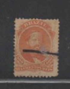 BRAZIL #60 1866 500r DON PEDRO F-VF USED a