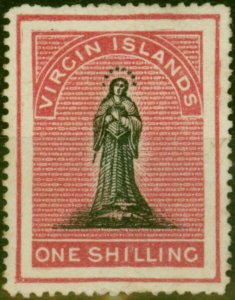 Virgin Islands 1868 1s Black & Rose-Carmine SG21 Fine MM-Variant 2