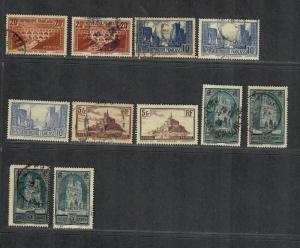 France Sc#247-254A M+U/H/VF, Partial Set, 249 NG, Cv. $259.55