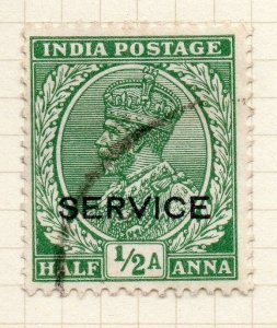 India 1920s Early Issue Fine Used 1/2a. Service Optd 272917