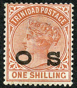 Tobago SGO6 1/- Orange-brown M/M cat 80 pounds