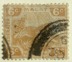 AlexStamps MALAYA #45/57 SUPERB Used 