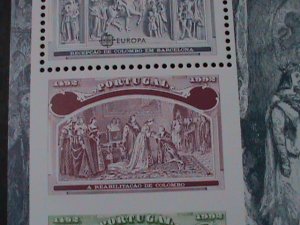 ​PORTUGAL-1992-SC#1918-EUROPA-COLUMBUS WITH KING JOHN II MNH S/S VERY FINE