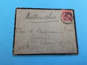 Great Britain 1913 to Upper Darby U. S. A  mourning postal cover 63398