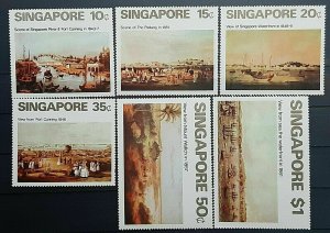 SINGAPORE 1971 ART SG 165 - 170 MNH OG - LARGE STAMPS FRESH 