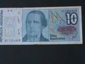 ​ARGENTINA-1985 CENTRAL BANK-$10 AUSTRAL-CIRCULATED-VERY FINE HARD TO FIND.