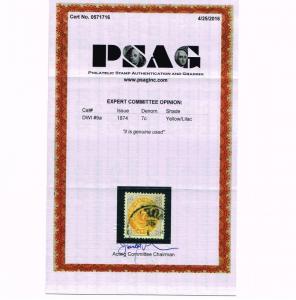 GENUINE DWI DANSIH WEST INDIES SCOTT #9a USED PSAG CERT US POSESSIONS - ESTATE