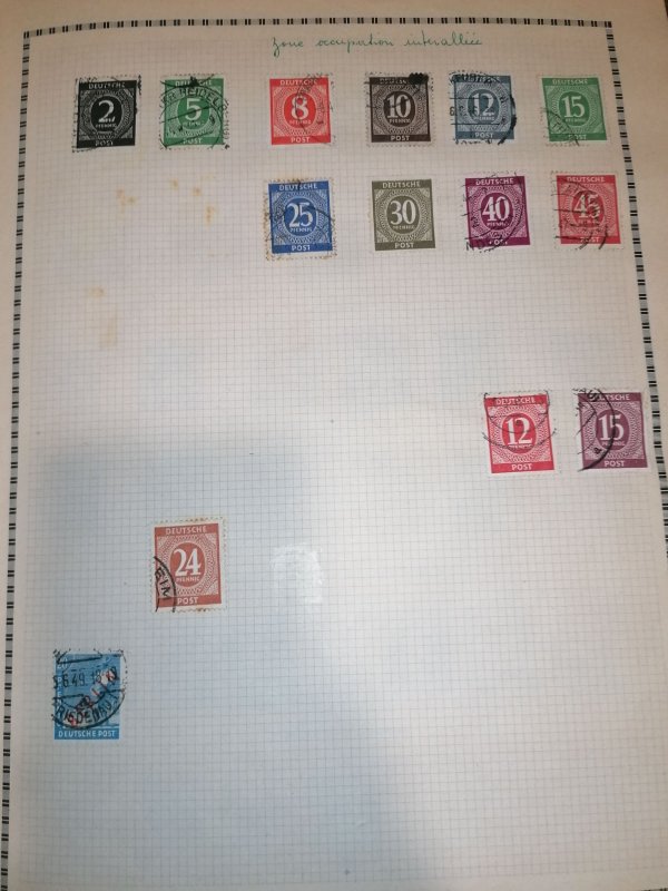 Old Yvert album with many stamps inside