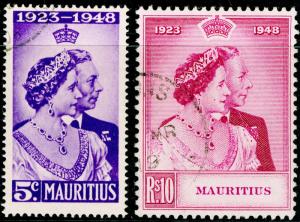 MAURITIUS SG270-271, COMPLETE SET, FINE USED. Cat £42.