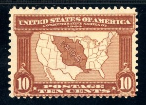 USAstamps Unused FVF US 1904 Louisiana Purchase Scott 327 OG MNH